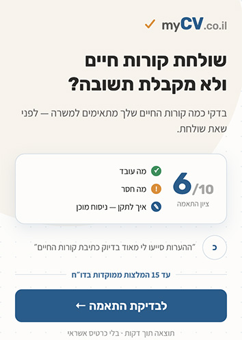 בדיקת קורות חיים