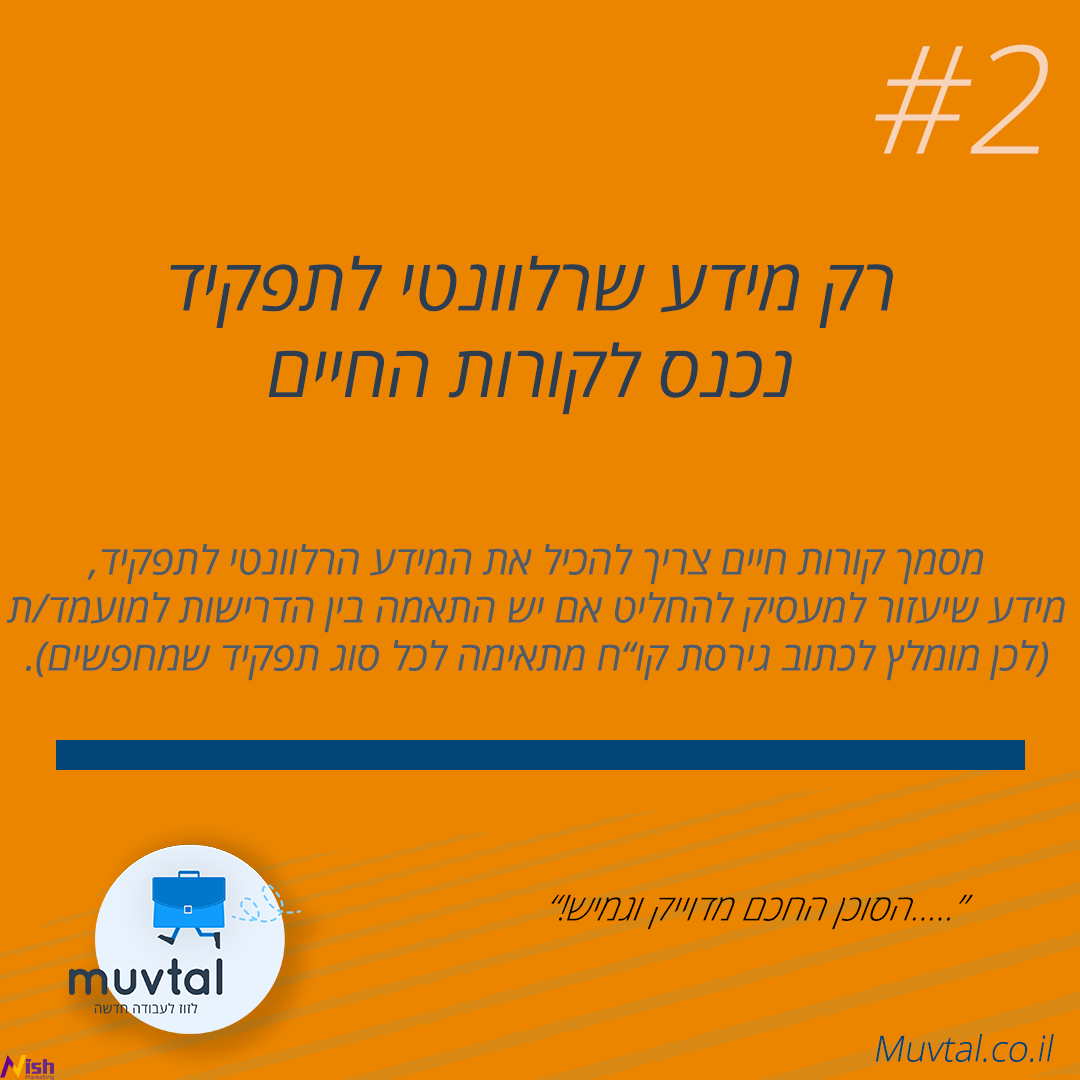 כתיבת קורות חיים - מה נכנס ומה לא